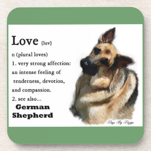 German Shepherd Love Is Coaster