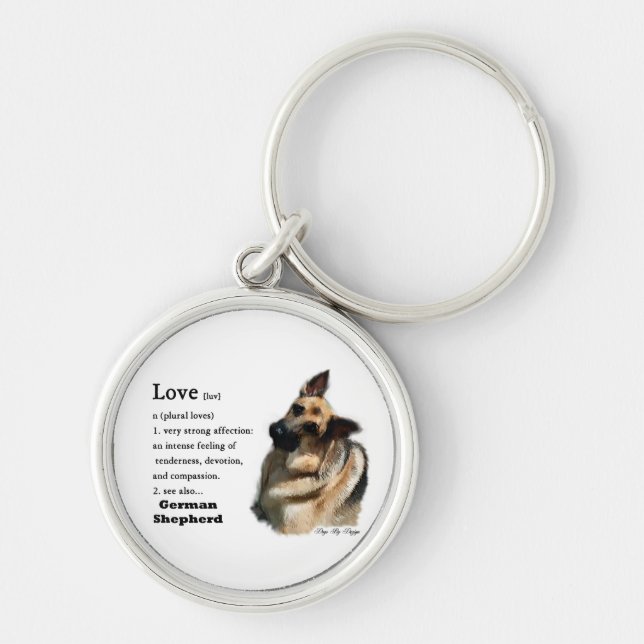 German Shepherd Love Is Keychain (Front)