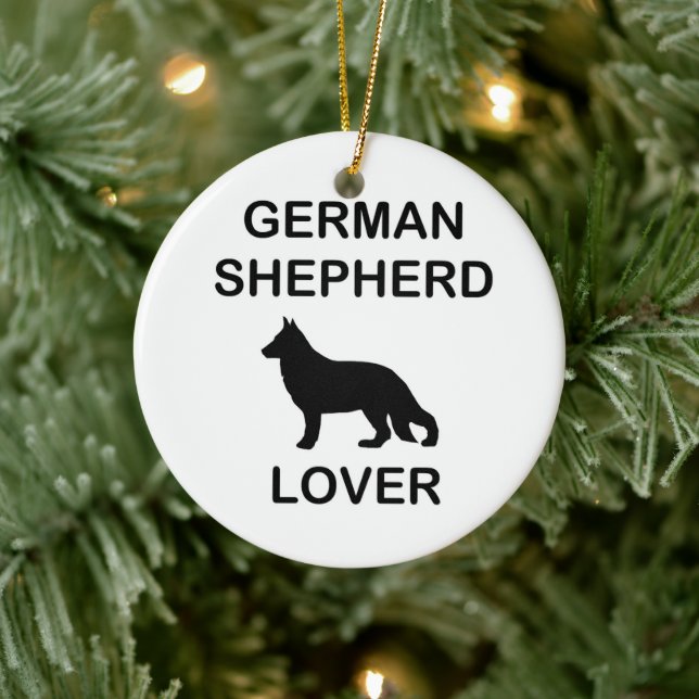german shepherd lover ceramic ornament (Tree)