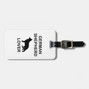 german shepherd lover luggage tag
