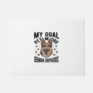 German Shepherd Lover Shirt with Vintage Engraved  Doormat