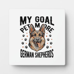 German Shepherd Lover Shirt with Vintage Engraved Plaque