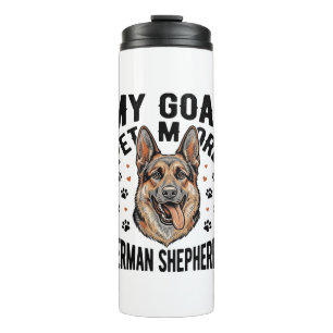 German Shepherd Lover Shirt with Vintage Engraved Thermal Tumbler