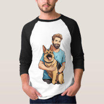 German Shepherd Lover Sleeve Raglan T-Shirt