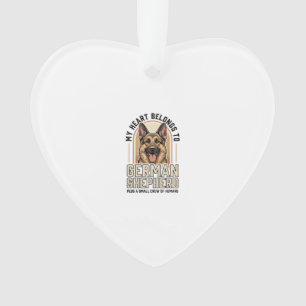 German Shepherd Lover Vintage Engraving Funny Dog Ornament