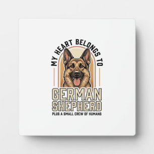 German Shepherd Lover Vintage Engraving Funny Dog Plaque