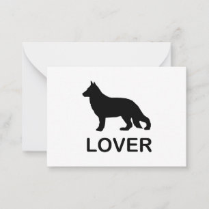 German Shepherd Lover with Silhouette Card
