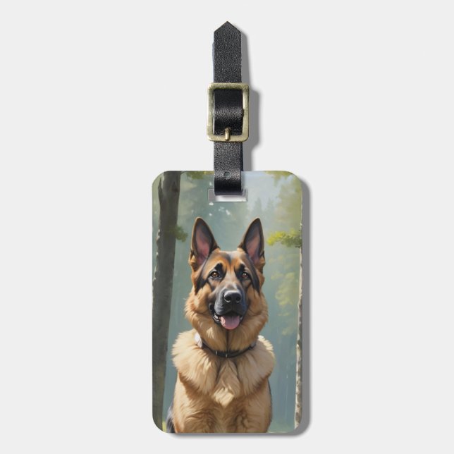 German Shepherd Luggage Tags (Front Vertical)