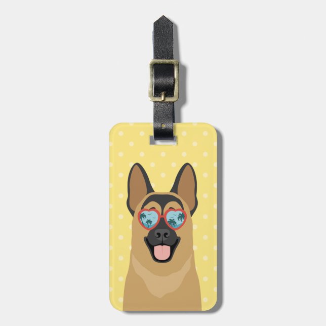 German Shepherd Luggage Tags (Front Vertical)