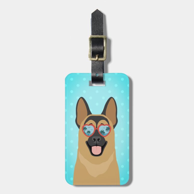 German Shepherd Luggage Tags (Front Vertical)