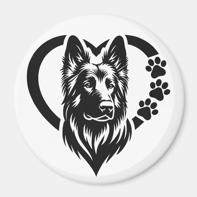 German Shepherd Magnet (Front)