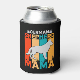 German Shepherd MAMA, Blue Brown on Ladies Black  Can Cooler