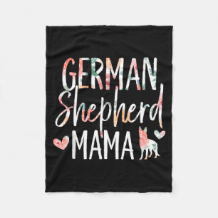 German Shepherd Mama Dog Lover For Mom Owner Fleece Blanket