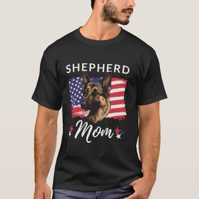 German Shepherd Mama Dog Lover for Mom Owner Long  T-Shirt (Front)
