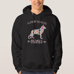 German Shepherd Mama Floral Dog Mom Mothers Day Hoodie
