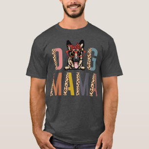 German Shepherd Mama Leopard Print Dog Lover Dog M T-Shirt
