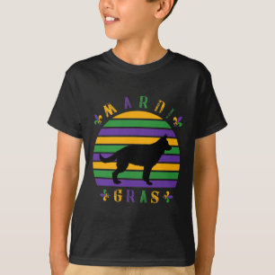 German Shepherd Mardi Gras Pet Dog Lover Mom Women T-Shirt
