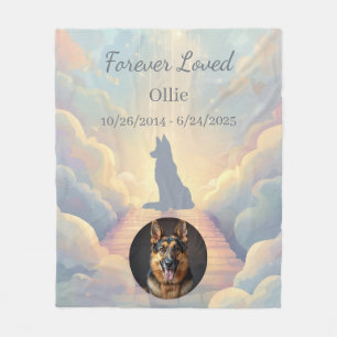 German Shepherd Memorial Blanket Rainbow Bridge