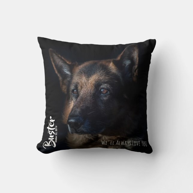 German Shepherd Memorial Pillow (Front)