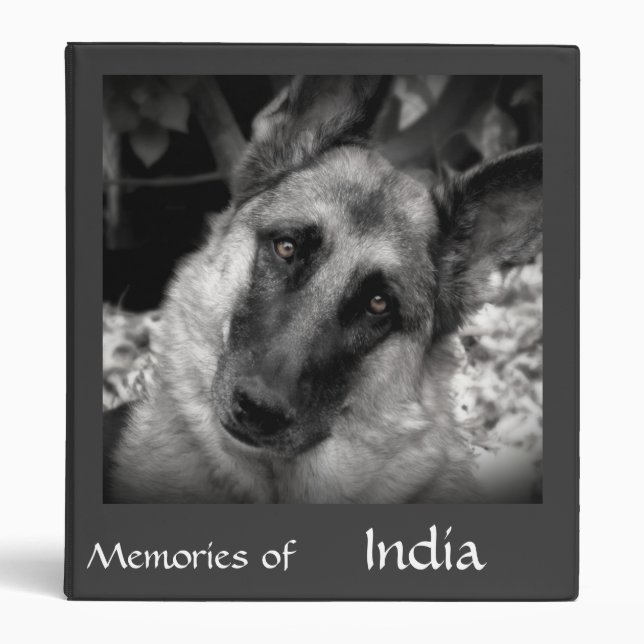 German Shepherd  Memory book Binder (Front)