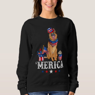 German Shepherd  Merica 4th Of July Usa American F Sweatshirt