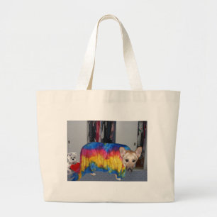 German Shepherd Modelling Clothes Large Tote Bag