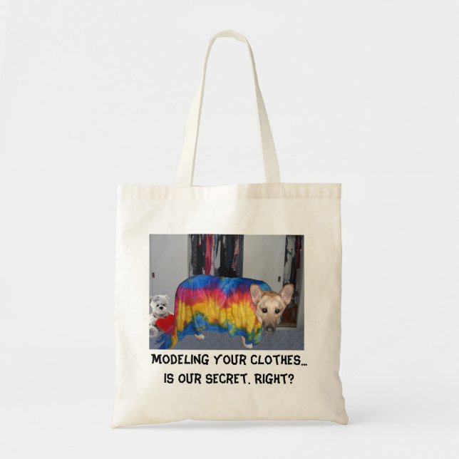 German Shepherd Modelling Clothes Tote Bag (Front)