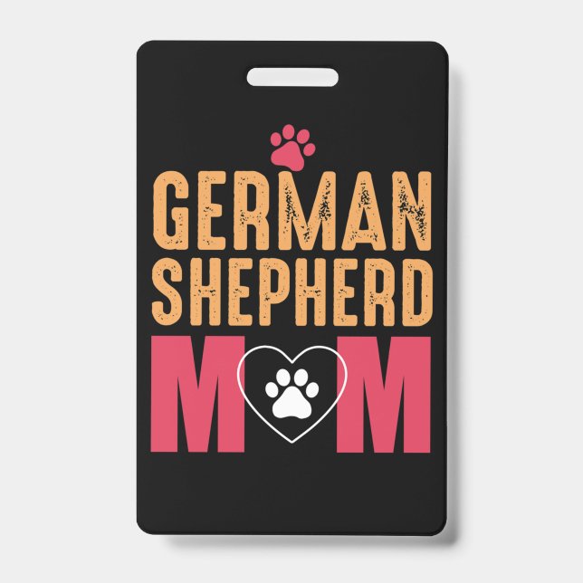 German Shepherd Mom Badge (Front)
