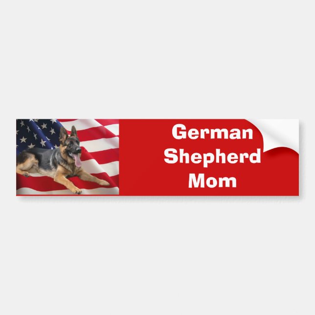 German Shepherd Mom Bumper Sticker (Front)