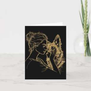German Shepherd Mom Dog Art Lover Mothers Day Card