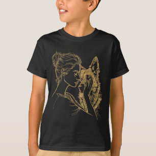 German Shepherd Mom Dog Art Lover Mothers Day T-Shirt