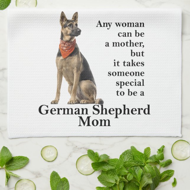 German Shepherd Mom Kitchen Towel (Folded)