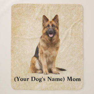 German Shepherd Mom Loyal Dog Love Sherpa Blanket