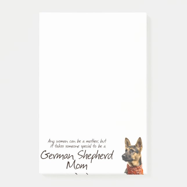 German Shepherd Mom Post-It Notes (Front)