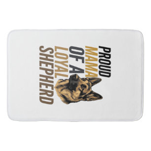 German Shepherd Mom Shirt Vintage Dog Mama Graphic Bath Mat