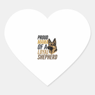German Shepherd Mom Shirt Vintage Dog Mama Graphic Heart Sticker