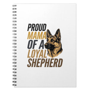 German Shepherd Mom Shirt Vintage Dog Mama Graphic Notebook