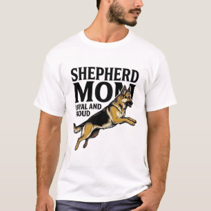 German Shepherd Mom Shirt Vintage Engraving Dog Lo