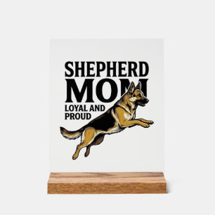 German Shepherd Mom Shirt Vintage Engraving Dog Lo Acrylic Sign