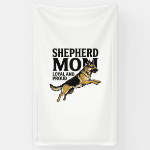 German Shepherd Mom Shirt Vintage Engraving Dog Lo Banner