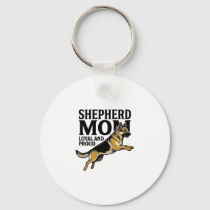 German Shepherd Mom Shirt Vintage Engraving Dog Lo Keychain