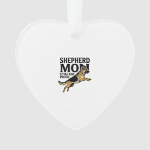 German Shepherd Mom Shirt Vintage Engraving Dog Lo Ornament
