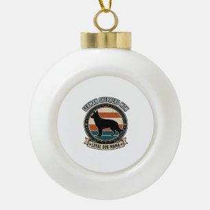 German Shepherd Mom Vintage Dog Lover Tee_1 Ceramic Ball Christmas Ornament