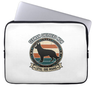 German Shepherd Mom Vintage Dog Lover Tee_1 Laptop Sleeve