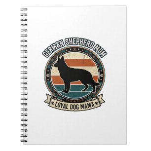 German Shepherd Mom Vintage Dog Lover Tee_1 Notebook