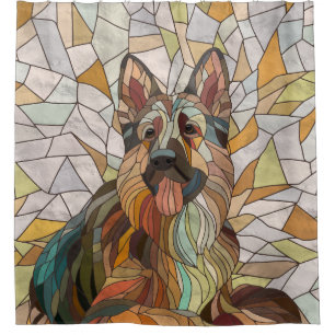 German Shepherd -  Mosaic Art