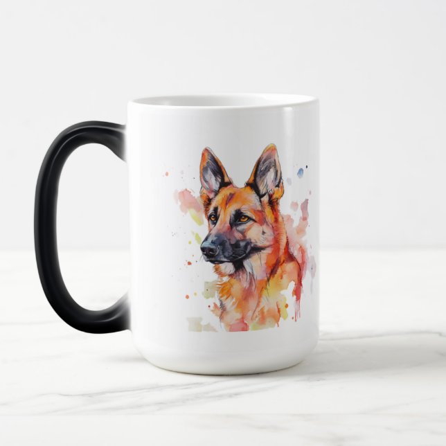 German Shepherd Motivational Magic Mug (Left)