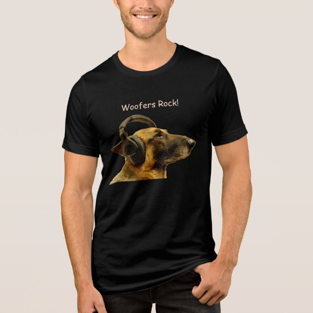 German Shepherd Mousepad DJ Tri-Blend Shirt (Front)