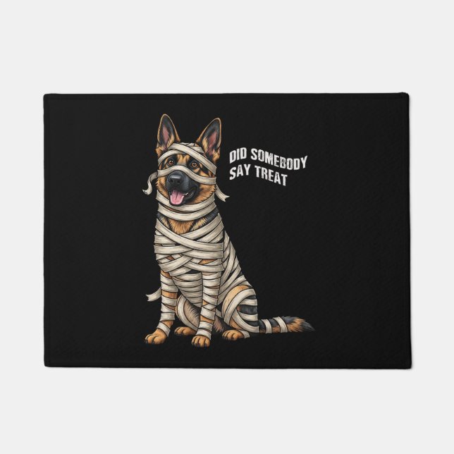 German Shepherd Mummy Halloween Dog  Doormat (Front)