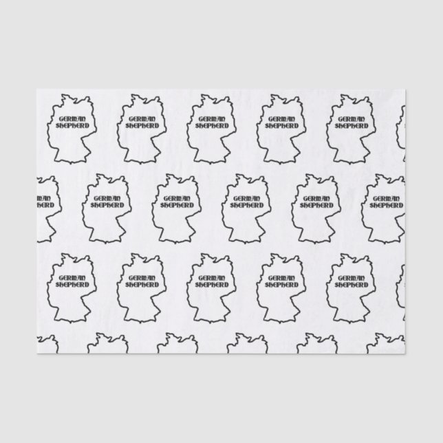 german shepherd name in origin tissue paper (Front)